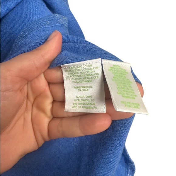 Lilly Pulitzer | Cobo Blue Pull Over Boatneck Oversized Sweater With Pockets | S - Picture 5 of 8